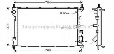 AVA QUALITY COOLING fd2411 -  Радиатор, охлаждение двигателя